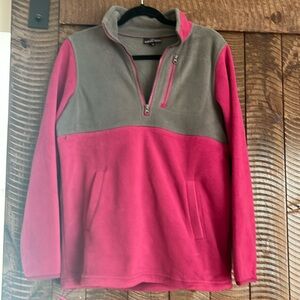 Nursing Queen fleece jacket - Raspberry and Grey - XS